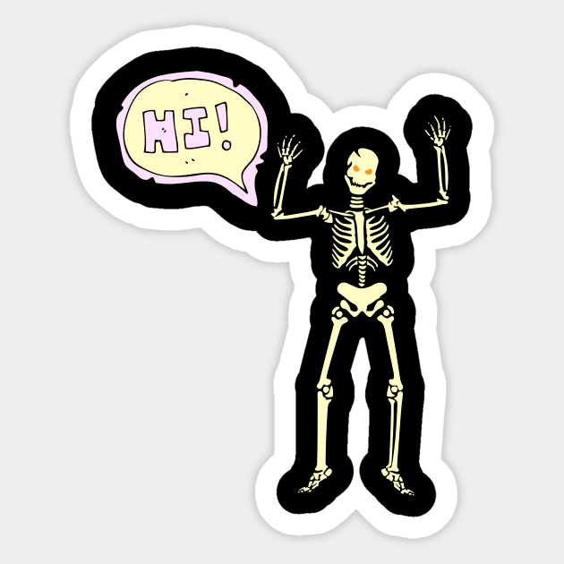 HI The skeleton Sticker by rayanammmar